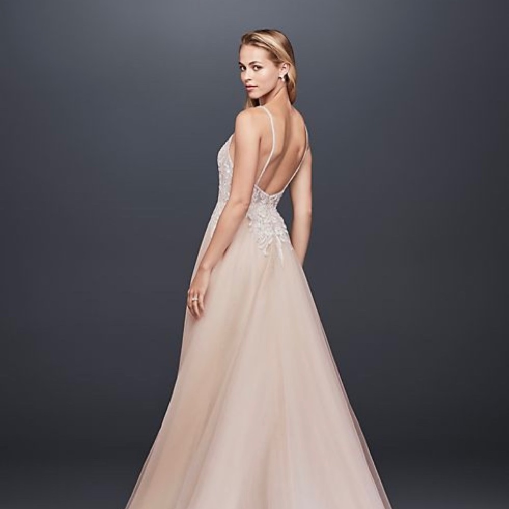 ✨ Brand New Galina Signature Wedding Dress – Tags On – Blush A-Line ✨